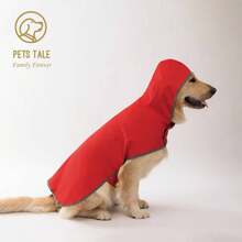 PETS TALE Impermeable Reversible Para Perro - Abrigo Rojo De Doble Capa Para Protección En Cualquier Clima