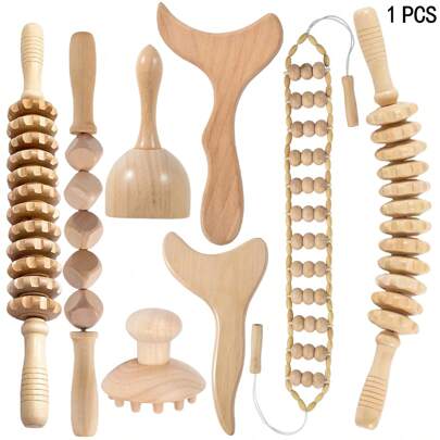 1 Stück Holzmassager zur Körperentspannung - Geeignet für Männer und Frauen zur Muskel, Bauch-, Bein-, Rücken-, Nacken-, Schulter- und Taille Massage - ein Holzkratzer und ein Massagegerät - Perfekt als Geschenk für Freunde an Feiertagen