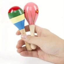 1pc Random Design Sand Hammer Toy For Kids, Early Education Musical Instrument Sand Ball - Multicolor - View 3
