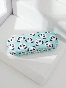 1pc Panda Shaped Cute & Portable Triangle Glasses Case - Blue - View 3
