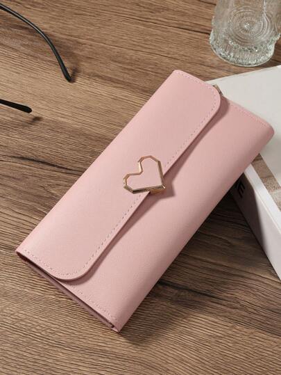 Fold Over Women Fashion Modern Business Slim Portable Versatile Large Capacity Credit Card Zipper ID Card Cash Storage Business Casual Perfect School College Work Business Commute Teachers' Day Back To School Holiday Office For Birthday Gift On Valentine Day Lady Female Women White-Collar Workers College Student Bag School Supplies For School Dorm Room & Back To School Hot Pink Valentines For Women Wallet Purse Wallet Long Wallet