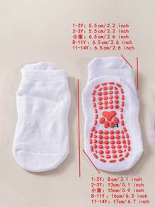6 双儿童防滑圆点抓地袜，舒适透气家居袜，适合日常穿着