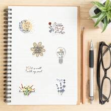 50入組經文貼紙,貼紙,可貼於筆記型電腦、水壺、行李箱等物品上 - 彩色 - 查看 3