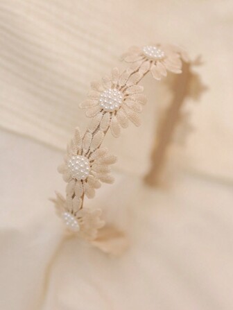 Angel Neitiri 1pc Child Handmade Lace Flower Headband Hair Accessories For Baby Girls And Toddlers