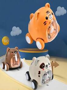 con hổ Vàng Con cú Màu xám Stunt Kéo Trở lại Ô tô/xe hơi Nhảy Đồ chơi Flip 1 : 64 Ô tô/xe hơi Mini Con cú Đầu Chim ưng Chim cánh cụt con hổ Thú vật Mô hình Đua xe Mới Đồ chơi Quà tặng tiệc Đối với Trẻ em 3 Tuổi - hổ vàng - Xem 5