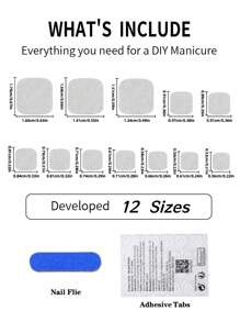 24 Chiếc Ngắn Vuông Kim Cương Giả Trang Trí Giả Ngón Chân Móng Tay & 1 Tấm Băng & 1 Dũa Móng Tay Ấn Vào móng Tay Dụng Cụ Làm Móng - Nhiều màu - Xem 6