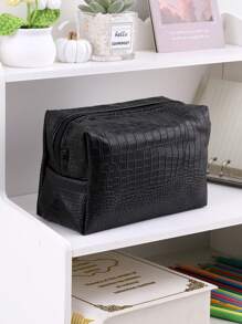 大容量文具袋：適用於辦公室、學校和家庭 - 適合各個年齡層！ - 黑色 - 查看 5