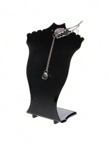 1 件珠寶展示架頸胸,項鍊吊墜耳環架,珠寶塔展示架,適用於項鍊、吊墜和耳環 - 黑色 - 查看 2