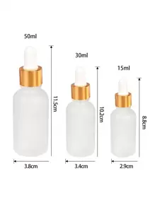 1Pc Travel-Friendly Frosted Glass Dropper Vials For Essential Oils, Aromatherapy, Perfume, And Cosmetics - 15ml/30ml/50ml Sizes With Glass Eye Dropper - Convenient Sample Container For Liquid Products, Living Room Home Bedroom Bathroom House Decor, Travel Stuff, Wedding, Party, Birthday, Gifts For Men Mom Dad Friends, New Years, Accessories, Funny Gift