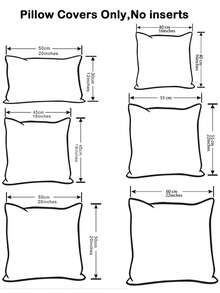 1pc Embroidery Decor Towel Fabric Pillow Cover, Washable - Black - View 2