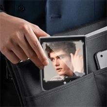 1pc Black Foldable Pc Hard Shell Skin Texture Solid Color Ultra-Thin Frosted Camera Lens Protection Smooth Non-Yellowing Phone Case, Anti-Fingerprint/Shock-Resistant/Anti-Scratch, Compatible With Samsung Galaxy Z Flip5/Z Flip4/Z Flip3/Z Fold5/Z Fold4/Z Fold3/Z Fold2 - Black - View 11