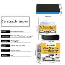 Auto Scratch Remover, Car Scratch Remover Car Paint Repair Scratch Maintenance Agent(50g/1.76oz+Sponge) - Yellow - View 2