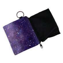1入組女孩包數字印花星空口袋多功能鑰匙卡片支架袋（適用於女孩） - 寶藍色 - 查看 4
