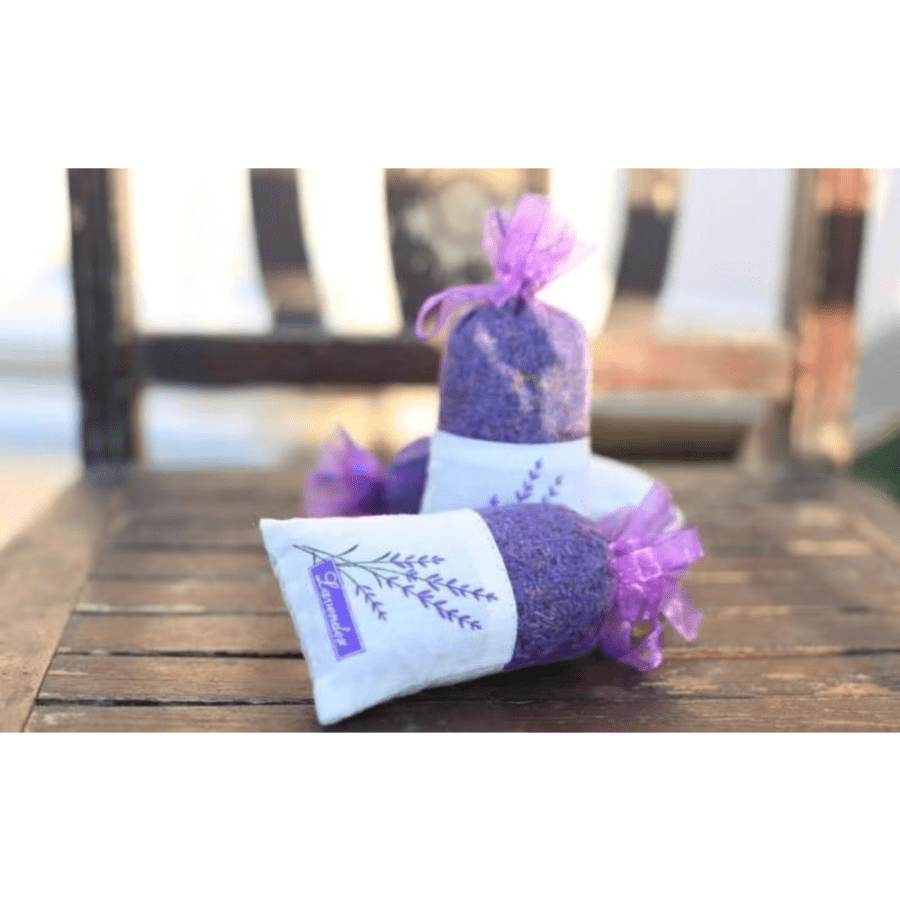 Set Of 5 Lavender Scented Sachets, Gift Sachets With Yarn Bag, Car