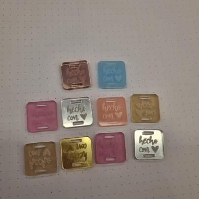 Plaquitas Para Agendas Libretas O Planner De Acrilico 10pz surtidas