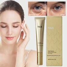 1 件 15 克 抗皺細膩抗衰老去細紋黑眼圈眼袋脂肪粒眼霜適合熬夜派對 - 金色 - 查看 2