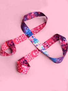 1 件多功能便攜式背帶,幾何風格瑜珈墊背帶(不含墊子),適合捆綁瑜珈墊和輔助伸展運動 - 彩色 - 查看 6