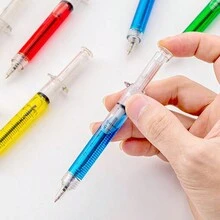 1pc Random Color Syringe Shaped Ballpoint Pen For Creative Stationery, Prank Toys, Student Awards And Signatures - Multicolor - View 5