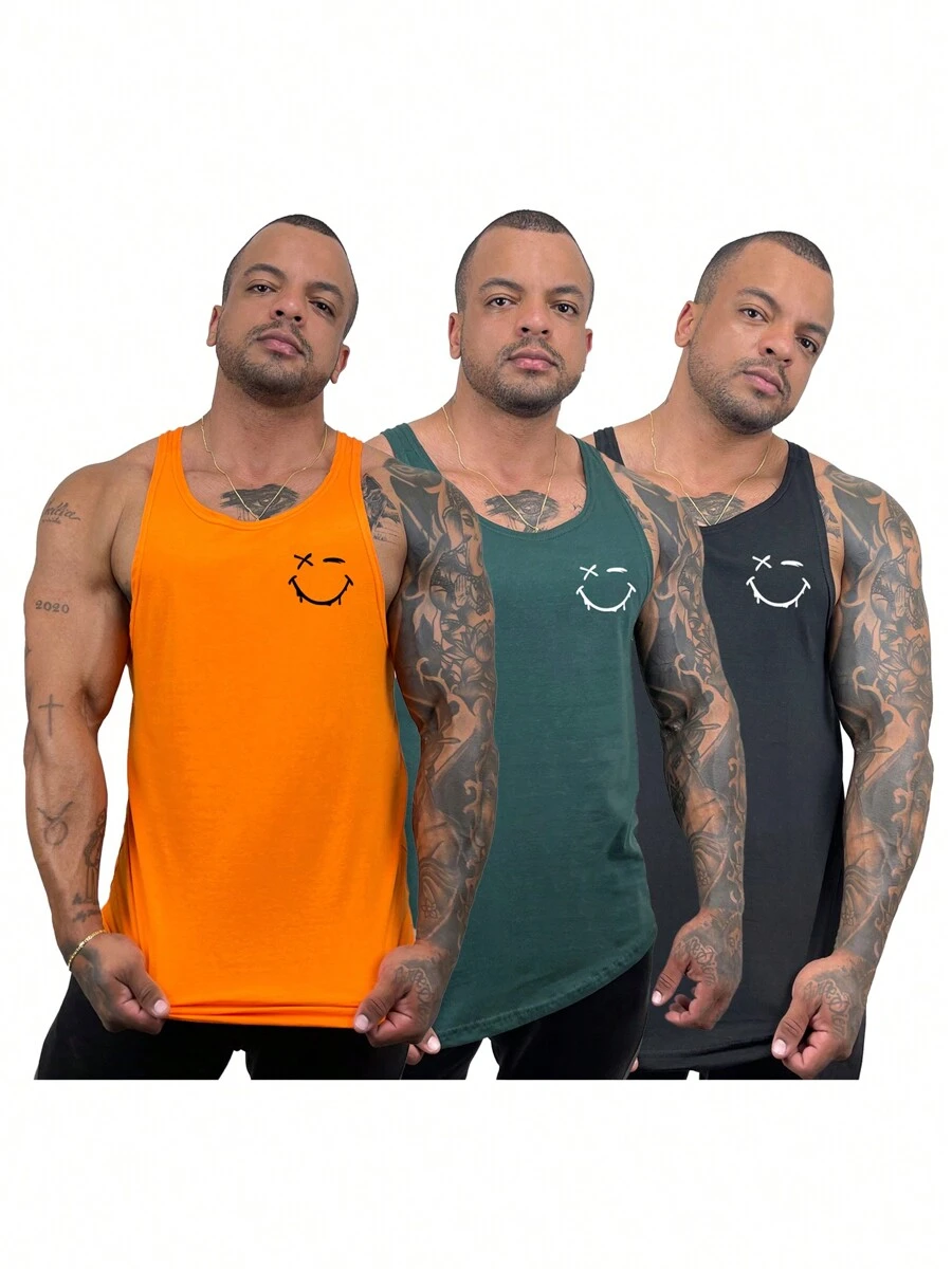 Men Tank Tops - 彩色 - 查看 1