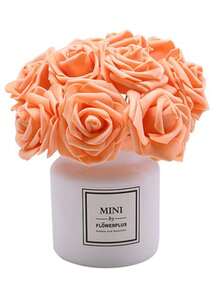 5/10/15/20/25/30pcs/Set Pink Artificial Flowers, Minimalist PS Foam Decorative Flowers, Home Decor (OPP Packaging) - Orange - View 3