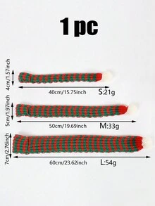 秋冬款多色溫暖寵物圍巾領巾,適用於小狗和貓 - 彩色 - 查看 2