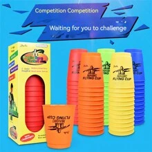 12入組飛杯速度運動疊杯訓練益智競技青少年成人玩具 - 黃色 - 查看 3