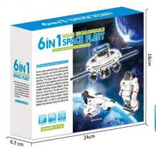 Probrixx兒童stem項目,適用於8-12歲的兒童,太陽能機器人玩具6合1科學套裝diy教育建模太空玩具,適合7-13歲的男孩女孩青少年的聖誕生日禮物 - 白色 - 查看 4