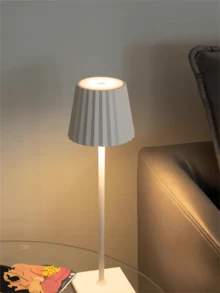 1pc LED Simple Modern Decorative Tall Table Lamp, Bedroom Bedside Touch Switch Table Light, USB Charging Night Light, Nightstand Table Lamp For Bedroom Coffee Table - White - View 7