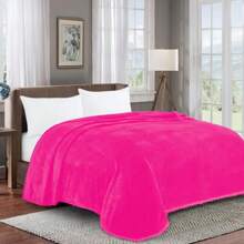 Solid Color Simple Plush Multi-Functional Blanket