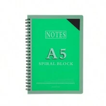 A5/A4 Notebook 68 Sheets Plastic Cover Lined Paper Notebook - Green - View 2