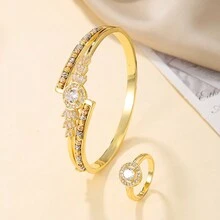 鑽石氧化鋯裝飾手鐲,適合女性參加派對、宴會和婚禮 - 1 - 查看 1