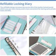 100入組儲蓄挑戰信封並配有1個密碼保護文件夾。明亮的黃色封面配有25張紙和2個板,活頁夾來保護您的秘密 - 黃色 - 查看 6