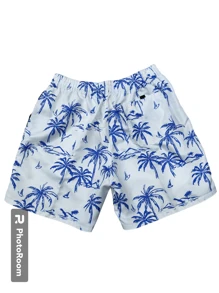 Men Shorts - Xanh và trắng - Xem 4