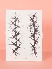 1片黑莓手環紋身貼紙,防水持久帥氣男士手臂貼紙 - 黑色 - 查看 3