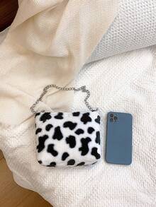 儿童斜挎包 女童 毛绒单肩包 - 黑色 - 查看 7