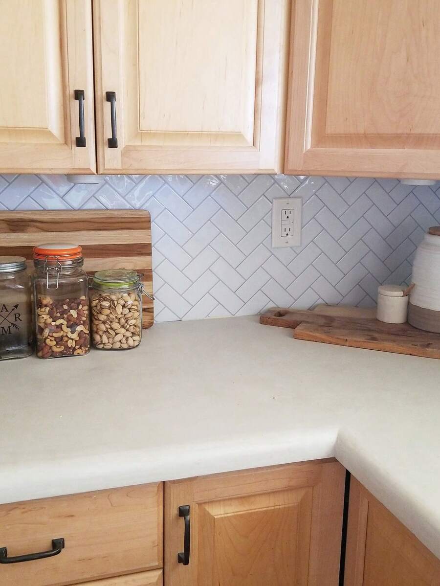 4 Sheets/10 Sheets/20 Sheets Peel And Stick Backsplash Tile Herringbone