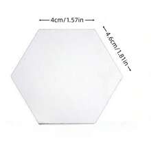 Creative DIY Lục giác 3D Gương Dán tường Đối với Phòng ăn , Hành lang , Cầu thang , TV , Nhà  Trang trí , Hình lục giác Gương Dán tường Bộ - Màu xanh lam - Xem 2