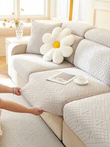 1件通用彈性沙發套,具有防滑設計,厚實布料,防塵,防污,全季機洗 - 淺灰色 - 查看 4