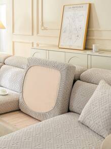 1件通用彈性沙發套,具有防滑設計,厚實布料,防塵,防污,全季機洗 - 淺灰色 - 查看 5