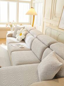 1件通用彈性沙發套,具有防滑設計,厚實布料,防塵,防污,全季機洗 - 淺灰色 - 查看 3