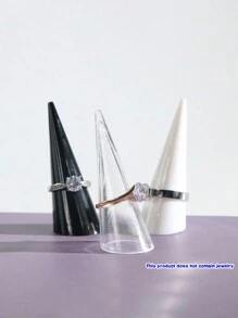 1 件锥形亚克力戒指展示架、珠宝架、珠宝展示道具、戒指底座、情人节返校礼物