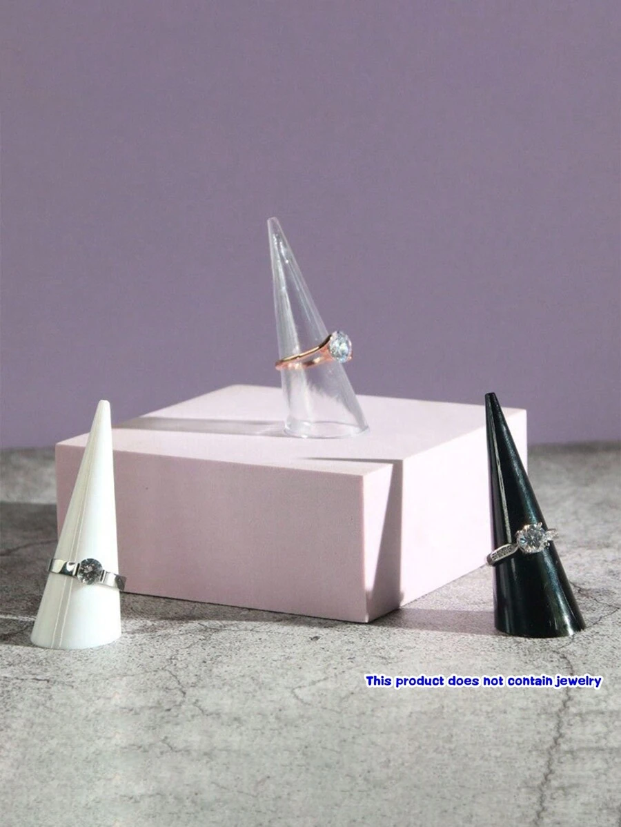 1 件锥形亚克力戒指展示架、珠宝架、珠宝展示道具、戒指底座、情人节返校礼物
