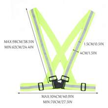 DRESBE Reflective Vest Gear Unisex Warning Vests Adjustable Laser Safety Band For Night Running Cycling Jogging Walking - màu xanh lá - Xem 3