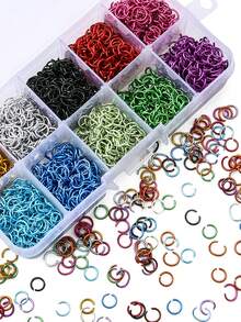 2250 件彩色跳环 10 色铝制开口跳环，用于珠宝制作 O 形环连接器珠宝 DIY 链锁项链手链 - 彩色 - 查看 2