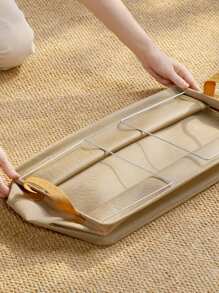 1 件卡其色无纺布收纳袋，带钢架，可折叠，用于玩具/衣物整理装饰秋季装饰节日装饰房间装饰家居装饰秋季装饰卧室装饰