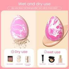 6 cái Màu kép Cầu vồng Bọt biển trang điểm - Nhiều màu - Xem 2