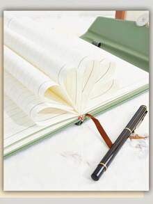 1 件純色 A5 筆記本,日常生活記錄本,適合學生、學校、辦公室、個人記事本、商業日記 - 橄欖綠 - 查看 8