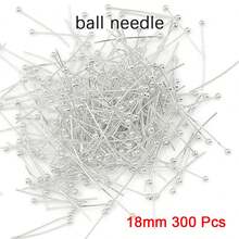 22入/300入合金珠子蓋,跳環和龍蝦扣帶鑲有鑽石球頭針,diy手鍊項鍊配件製作套件,金色/銀色 - 一包 - 查看 18