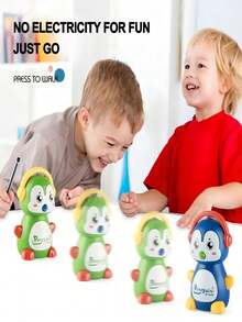 Penguin Yellow Stunt Pull Back Car Jump Toy Flip 1:64 Car Mini Owl Head Eagle Penguin Tiger Animal Model Racing New Toy Party Gift For Children Over 3 Years Old - Penguin Yellow - View 5