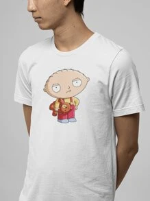 Playera Blanca Stewie PF - Blanco - Ver 2